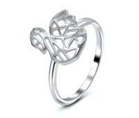 Lovely Swan Silver Ring NSR-3245